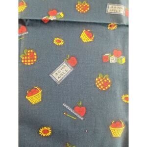 Teacher Fabric Scraps Quilting, Crafts, Sewing Cotton 25" x 29" Navy Blue